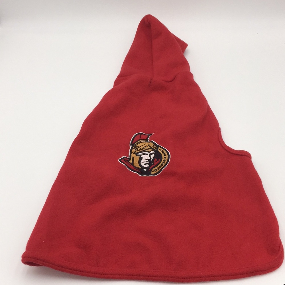 NHL Ottawa Senators Hockey Team Red Dog Fleece Hoodie Sweater Size X-Lar…